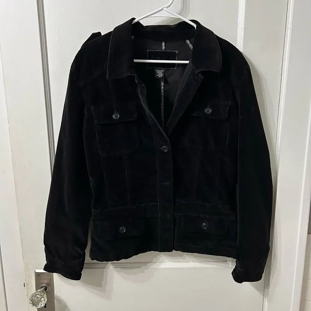 Women's Corduroy Black Jacket